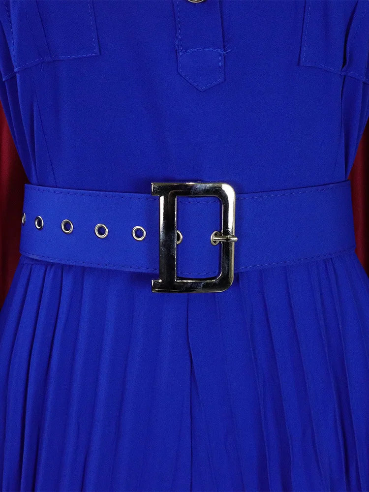 MaxiFit™ – Belted Button Maxi Office Jumpsuit (Work Chic, Waist-Defining & Longline)