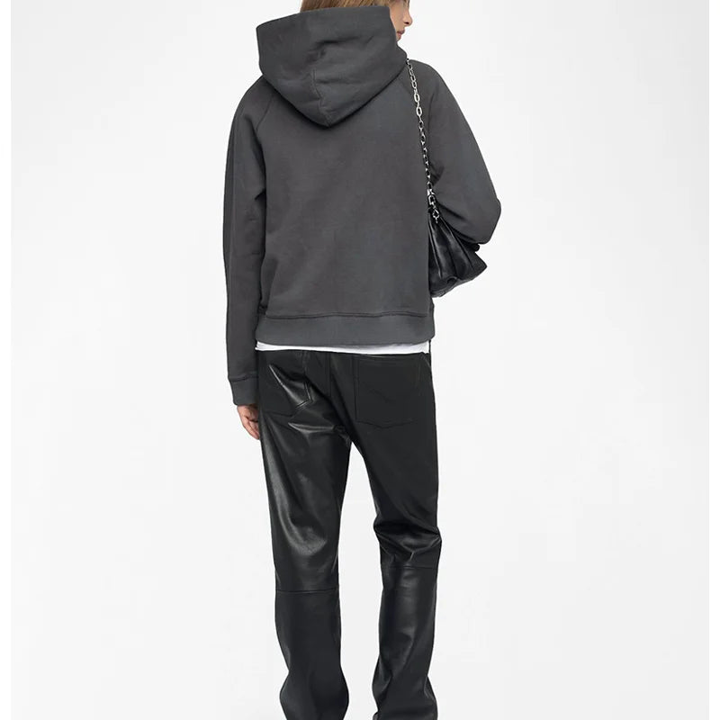 Letter Wings Fleece Hoodie