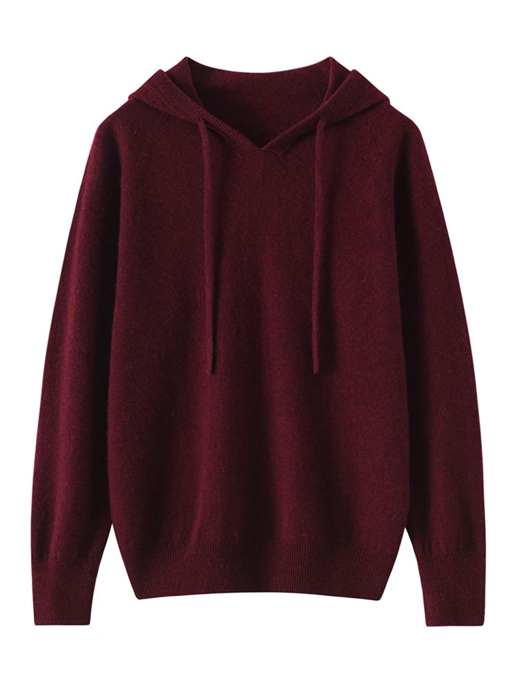 Women's 100% Cashmere Hooded Sweater