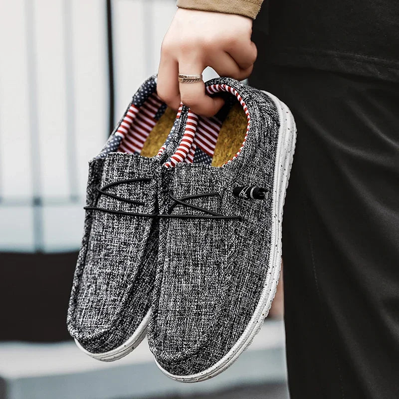 Men Casual Canvas Slip On Loafers