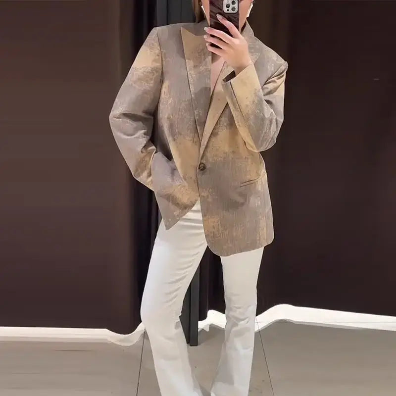 Women Lace Patchwork Dress Jacket Set