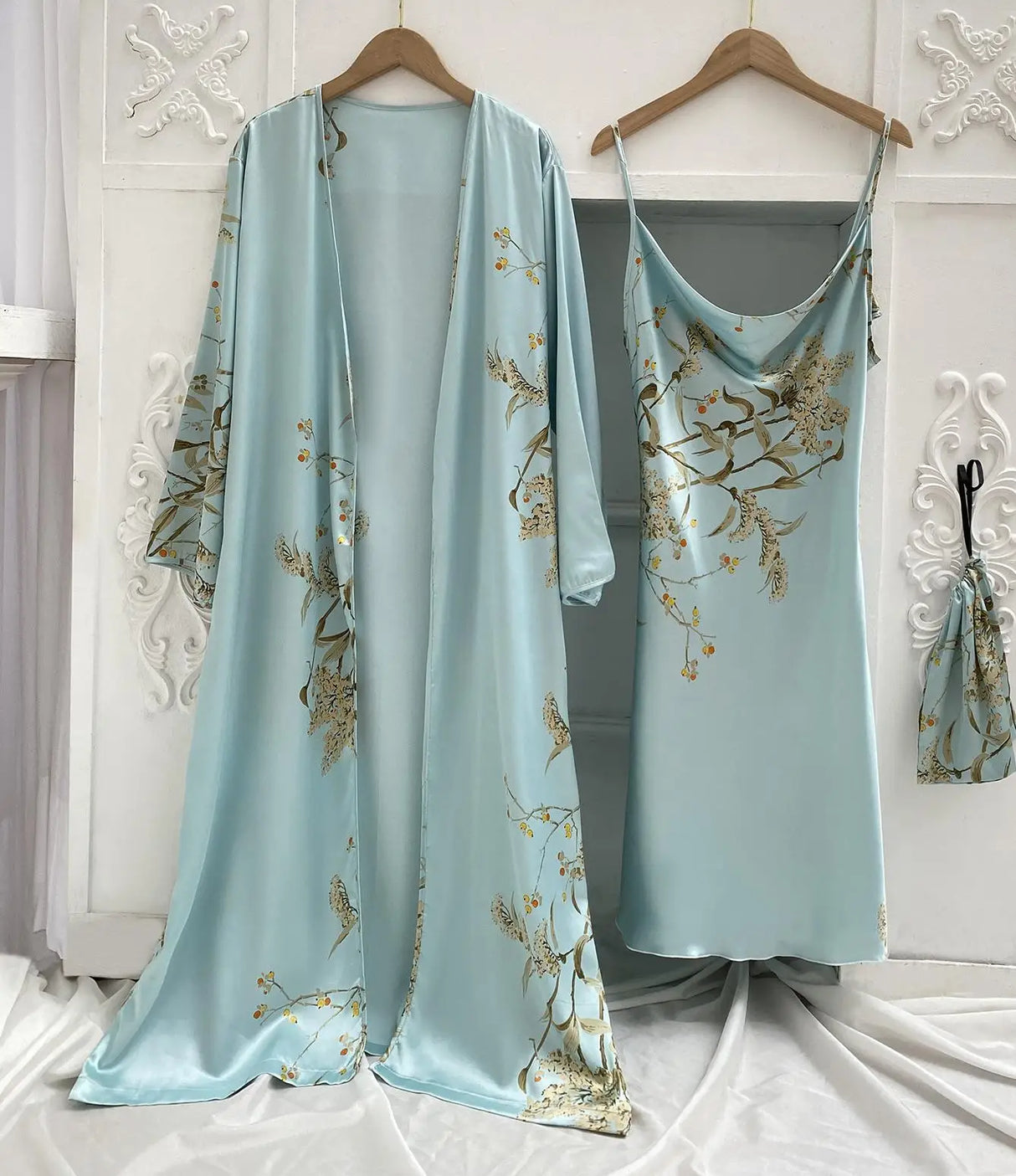 Women Bridal Satin Robe Set