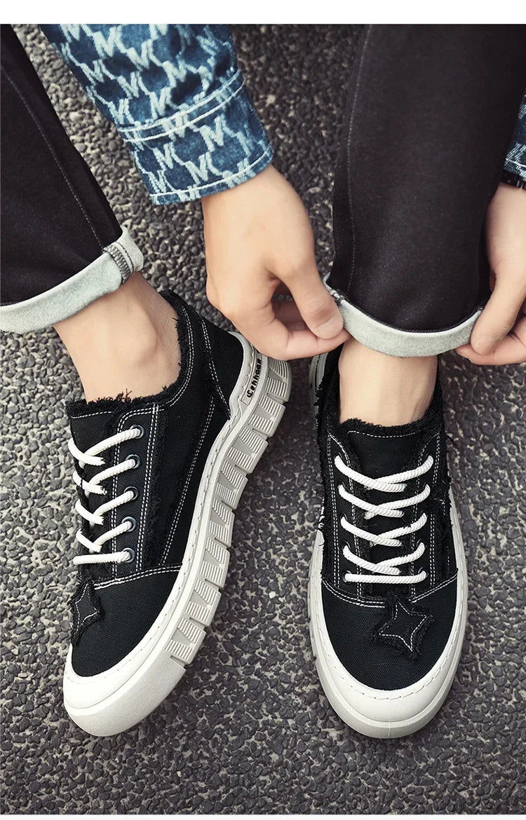 Men’s Canvas Flat Low-Top Shoes