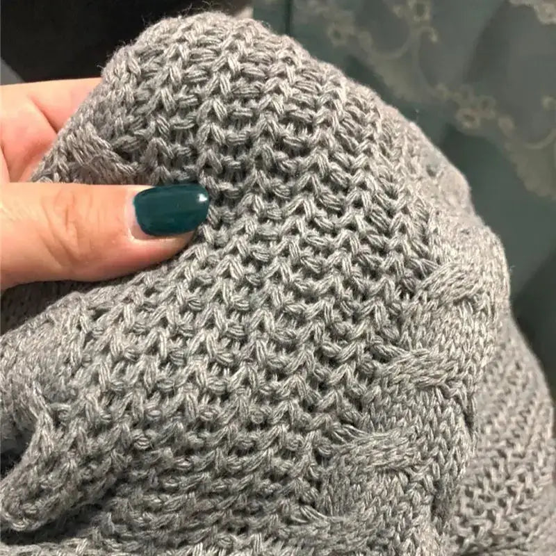 Women Hollow V-Neck Knit Cardigan