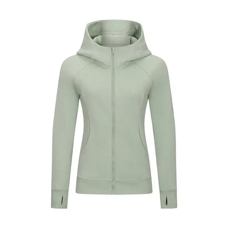 Women Thick Warm Hooded Sports Jacket