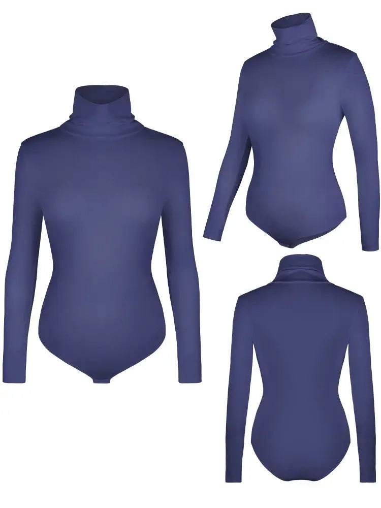 Women High Neck Long Sleeve Bodysuit