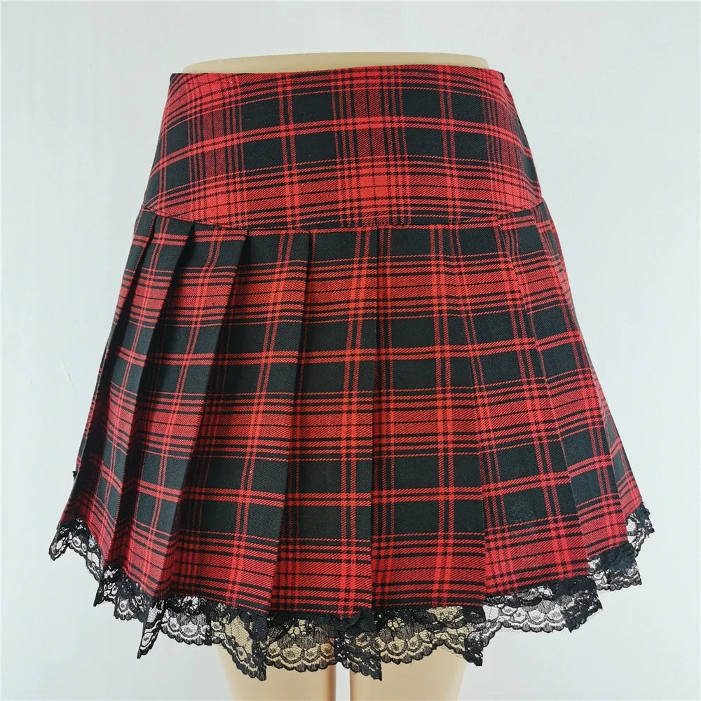 Women Gothic Patchwork Mini Skirt