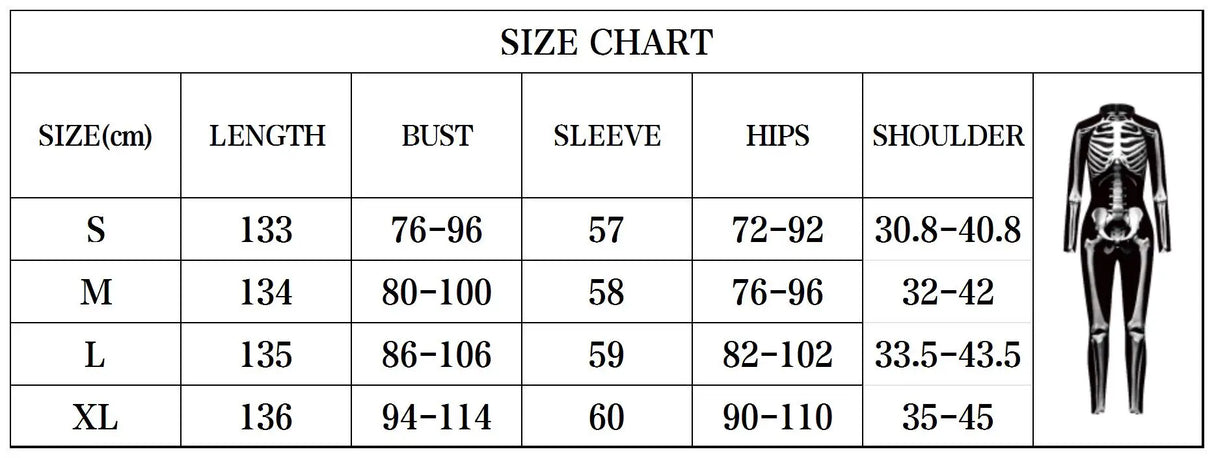 Zombie Skeleton Bodysuit Halloween Jumpsuit Costume