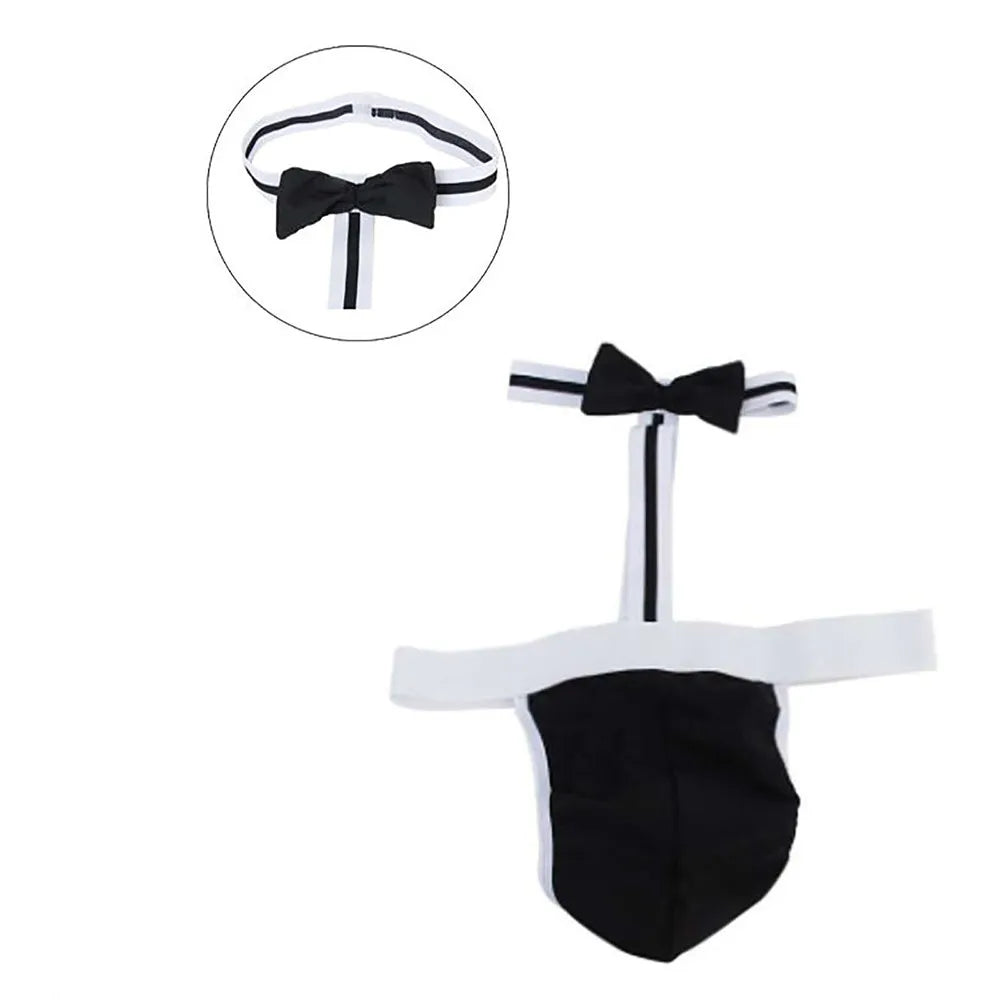 Men’s Bowknot Mankini Thong