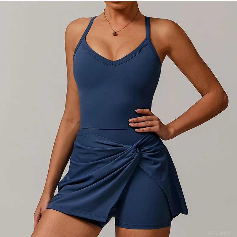 Women Tennis Dress with Shorts