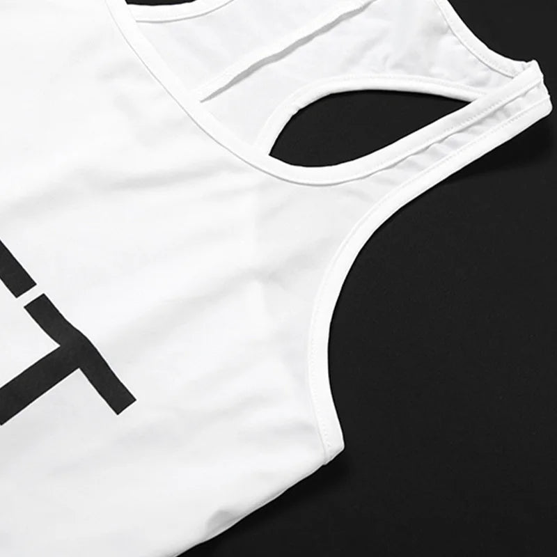 SportMuse™ – Letter Print Slim Sport Romper (Dynamic, Casual & Stretchy)