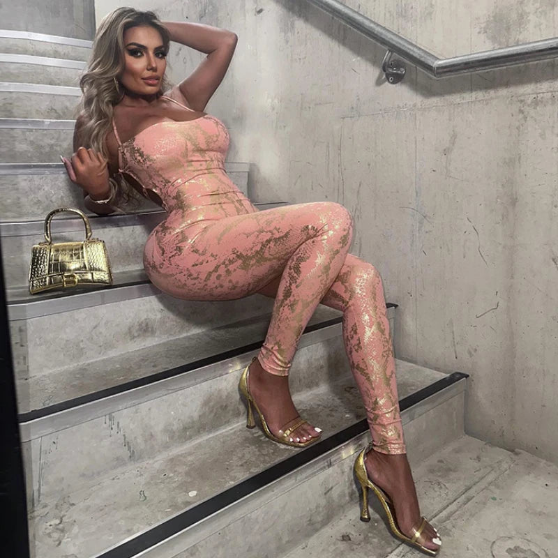 Shimmara™ – Cross Back Summer Jumpsuit (Shimmer, Airy & Night-Out Ready)