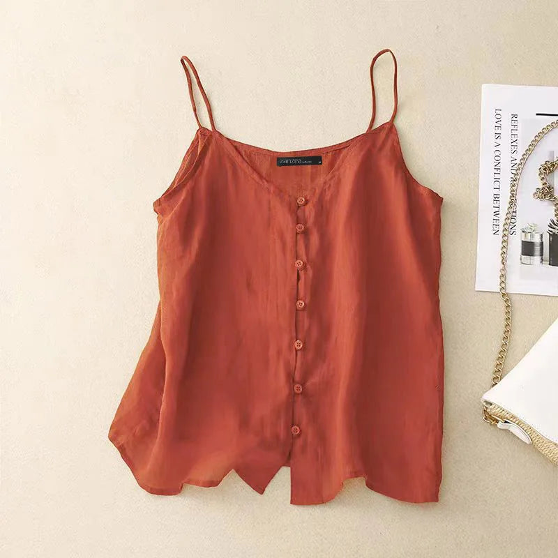 Women Button Loose Camisole