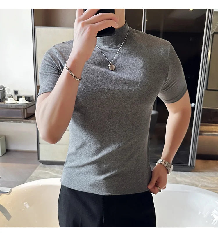 Men Korean Slim Fit Turtleneck Tee