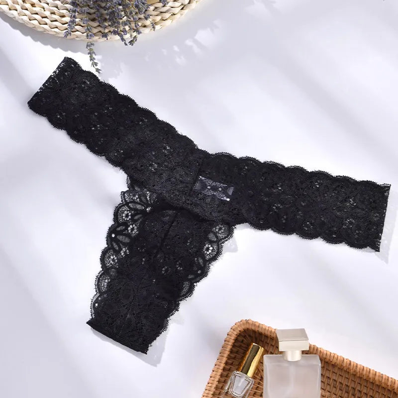 Women Rhinestone Thong Panties