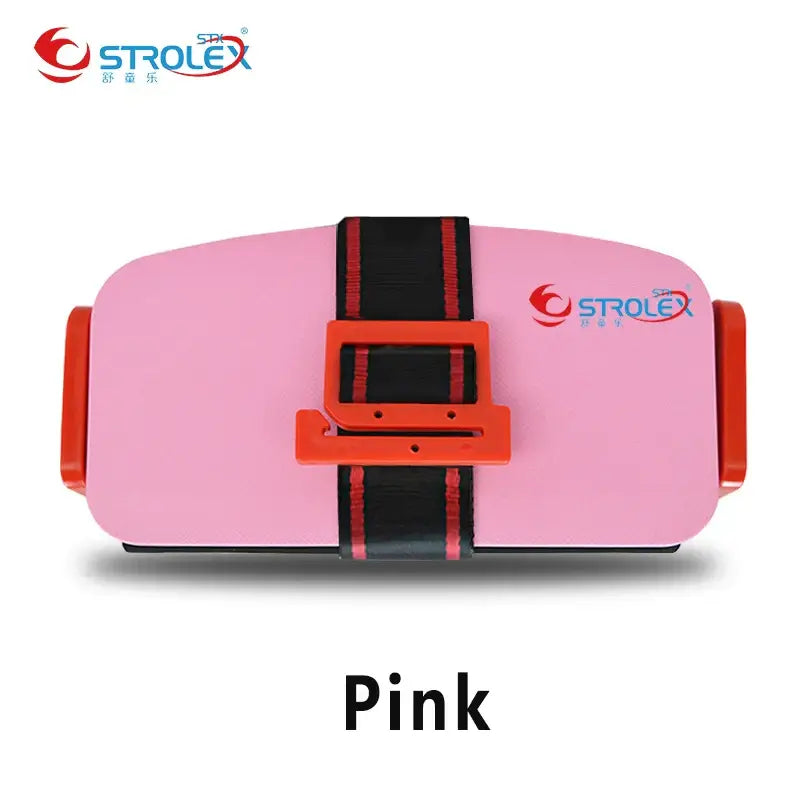 Ifold Portable Baby Car Seat in pink with secure strap for safety and comfort, suitable for ages 7-12 years.