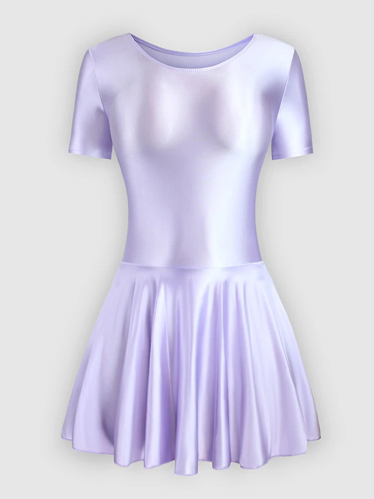 Women Satin Sports Ballet Skirt