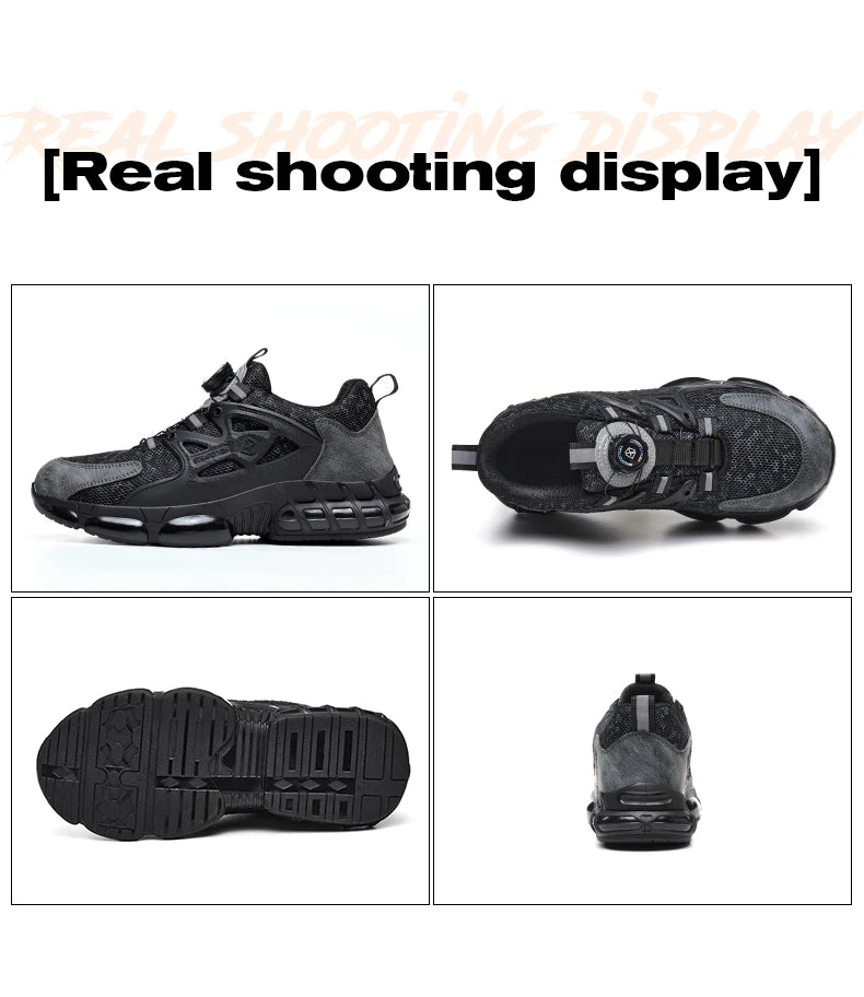 Women Safety Shoes Reflective Steel Toe Sneakers