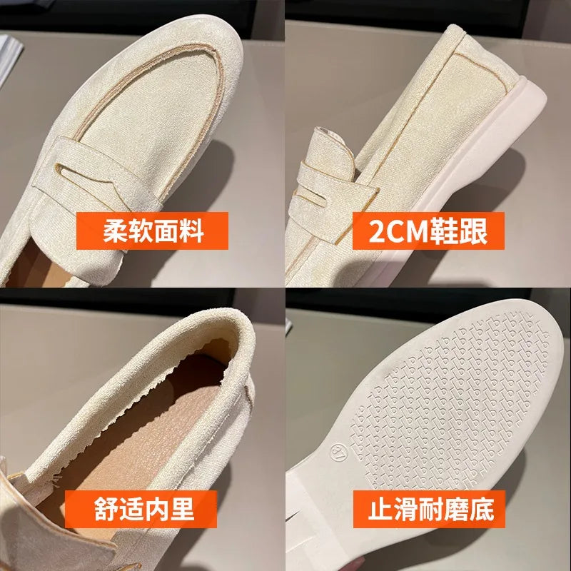 Women Loafers – Retro British Style Slip-On Flats 2025