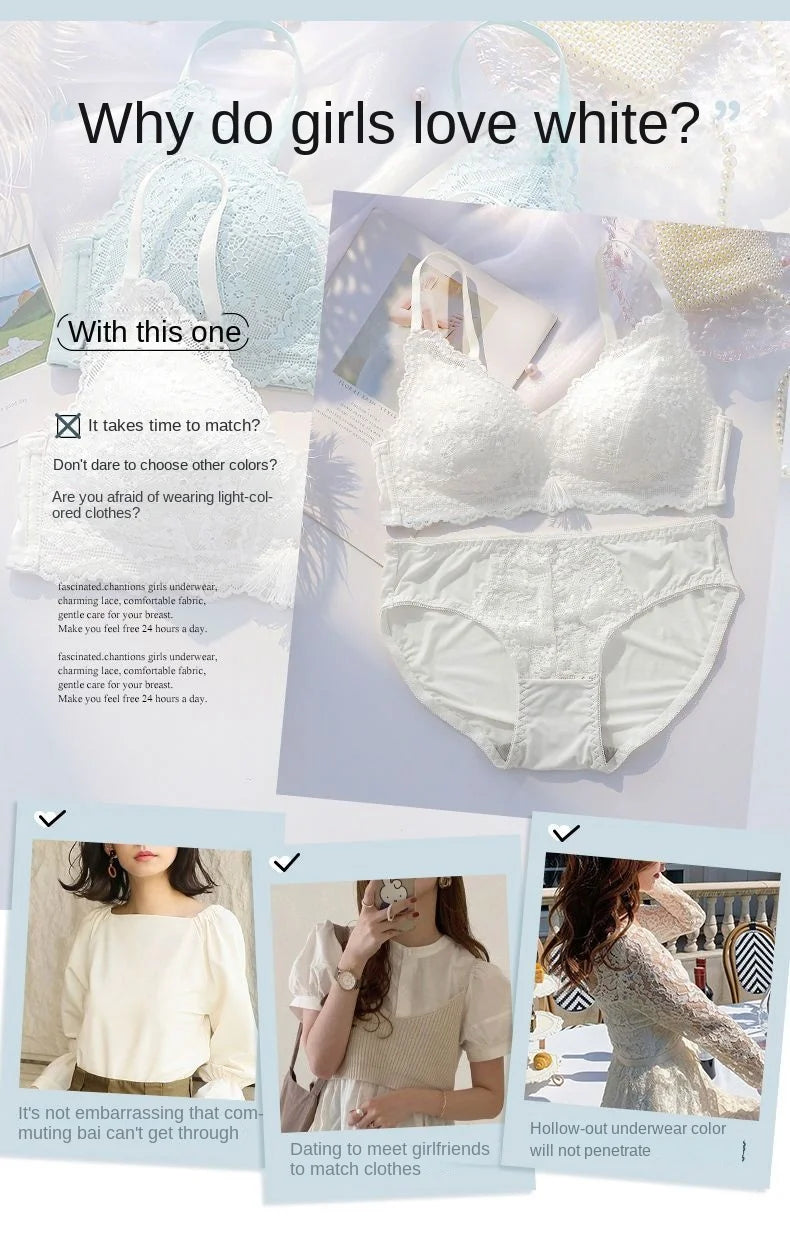 Women Vintage Lift Bra Set
