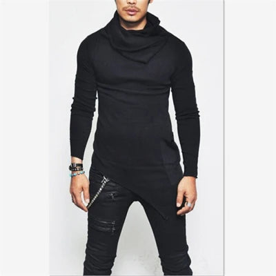 Men's Plus Size 5XL Hoodie – Turtleneck Sweatshirt
