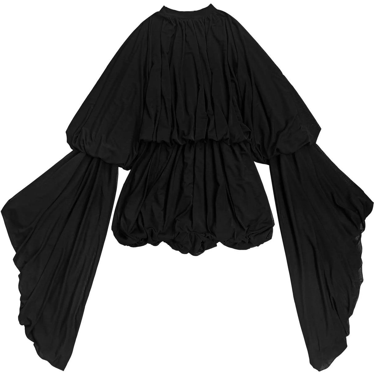 SculptEase™ – Ruched Flare Sleeve Bodycon Jumpsuit (Stretchy, Elegant & Curvy-Fit)