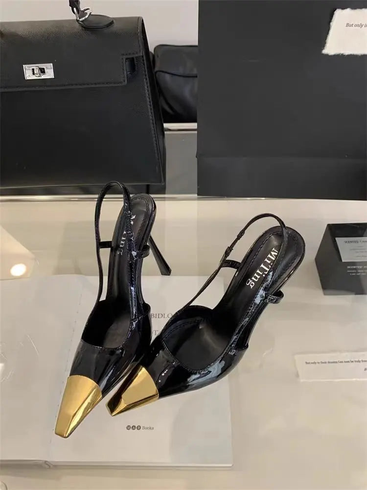 Metal Square Toe Stiletto Pumps – Summer 2025