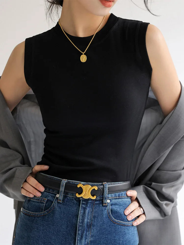 Colorful Round Neck Camisole Vest