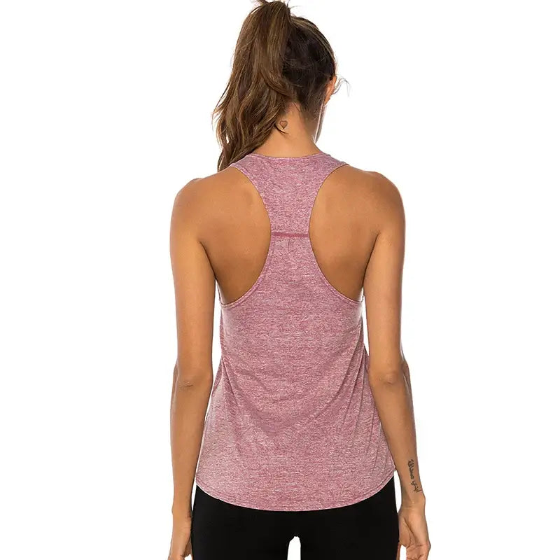 Women Sleeveless Yoga Tank Top Quick Dry Workout Shirt