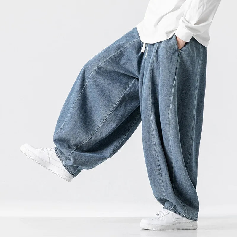 Men's Plus Size Japanese Retro Pants – Wide Leg