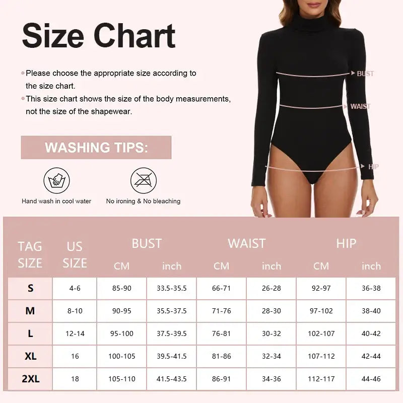 Women High Neck Long Sleeve Bodysuit