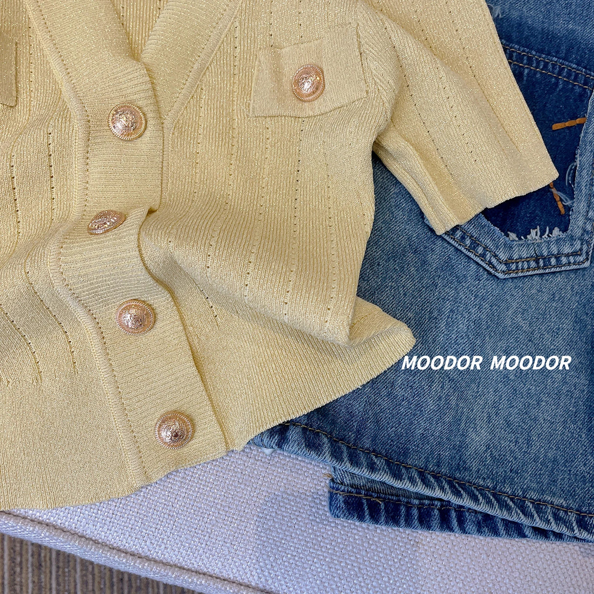 Women's Gold Button Ice Silk Cardigan