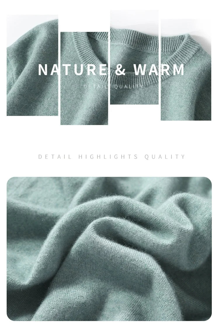 Men's Merino Wool Round Neck Sweater