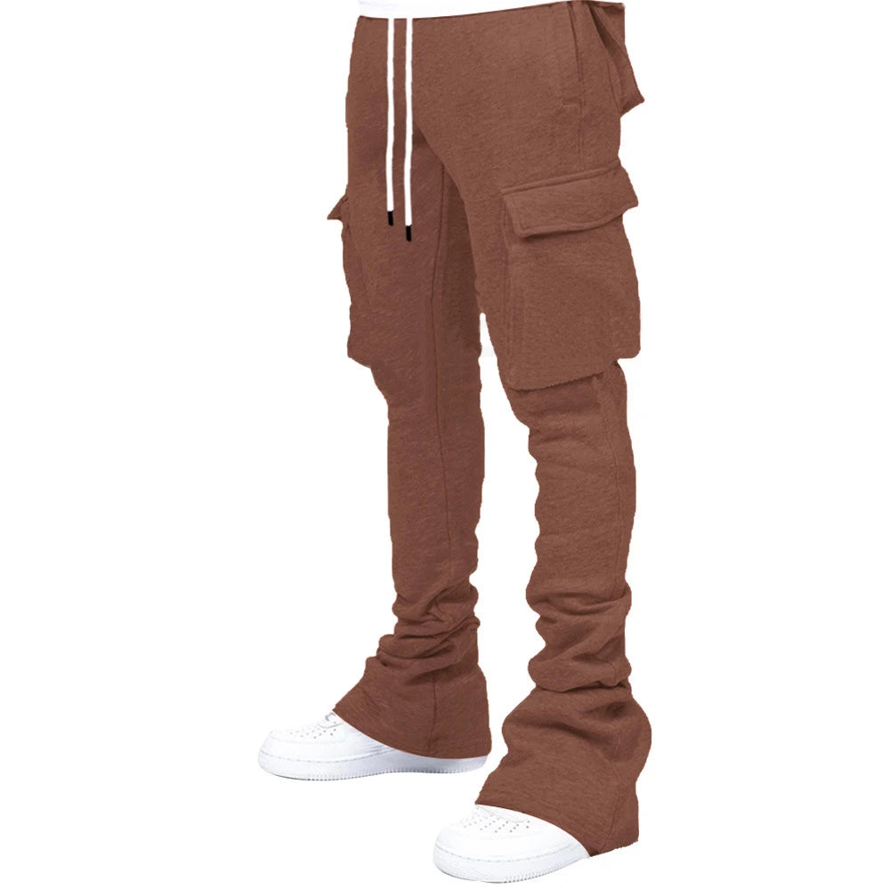 Men's Plus Size Stacked Cargo Pants – Fleece Streetwear
