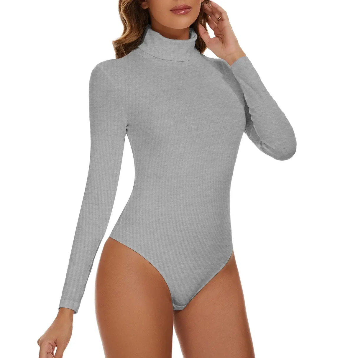 Women High Neck Long Sleeve Bodysuit