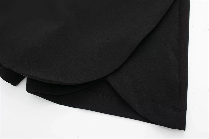 Women Asymmetrical Skort Shorts