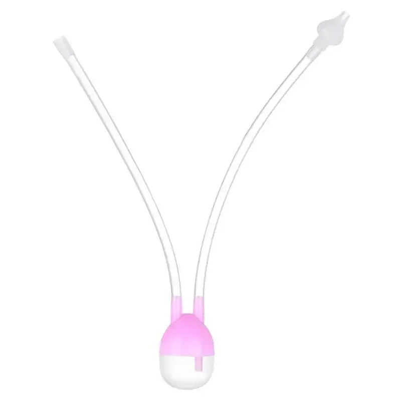 Cartoon owl nasal aspirator in pink designed for babies, safe silicone material for gentle nasal cleaning.