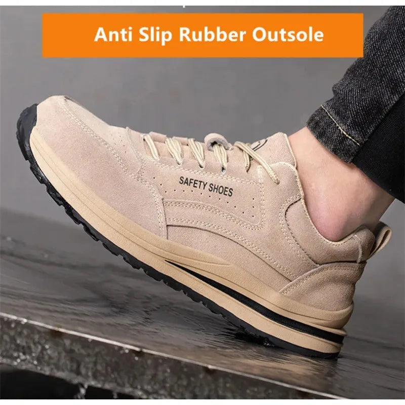 Women Safety Shoes Anti Puncture Work Sneakers