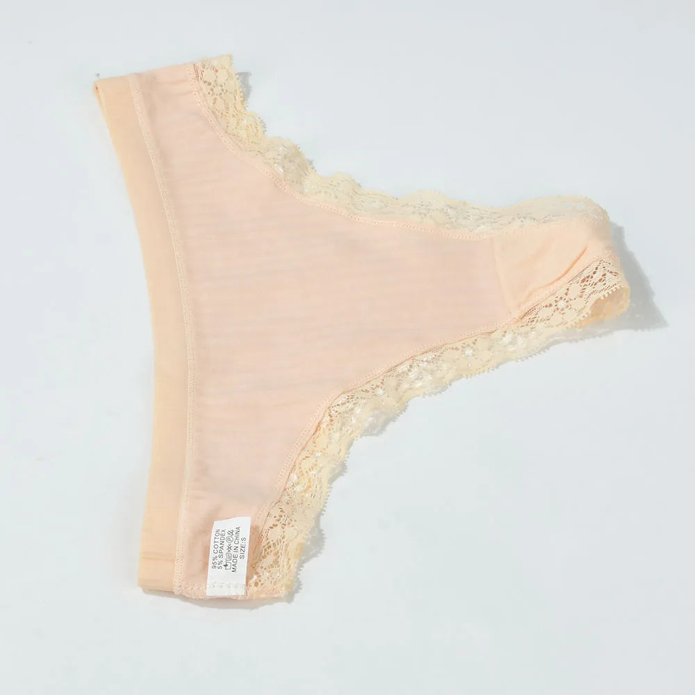 Women Mid-Rise Lace Thong