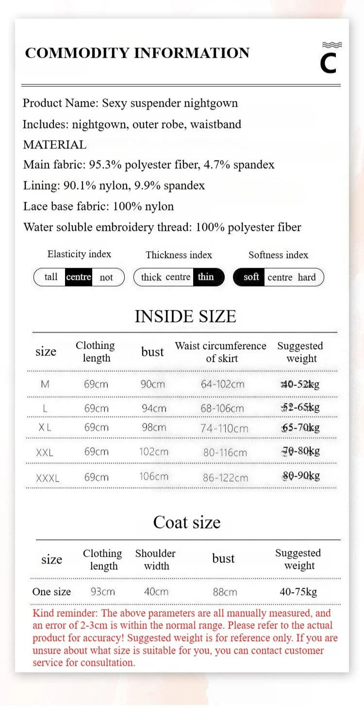 Women Bow Robe Sleep Set