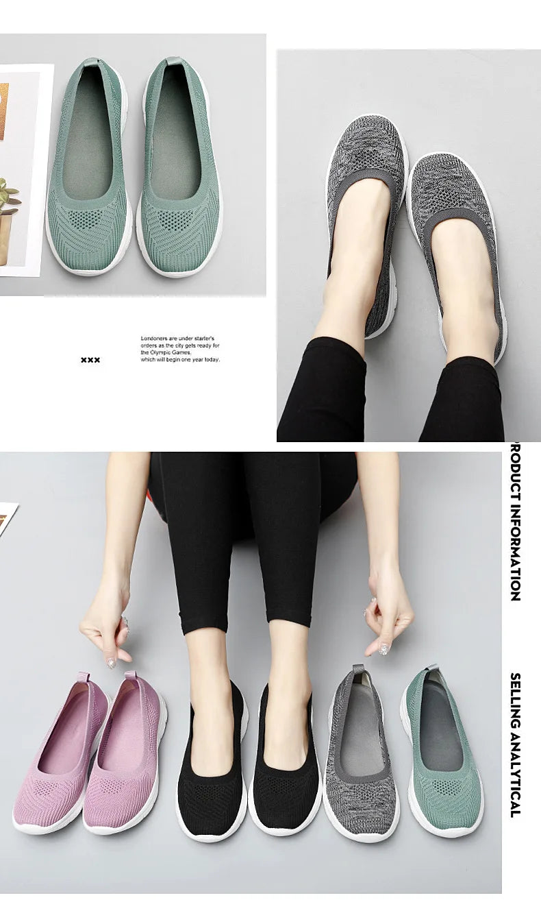 Women Knitted Sock Sneakers Casual Trainers