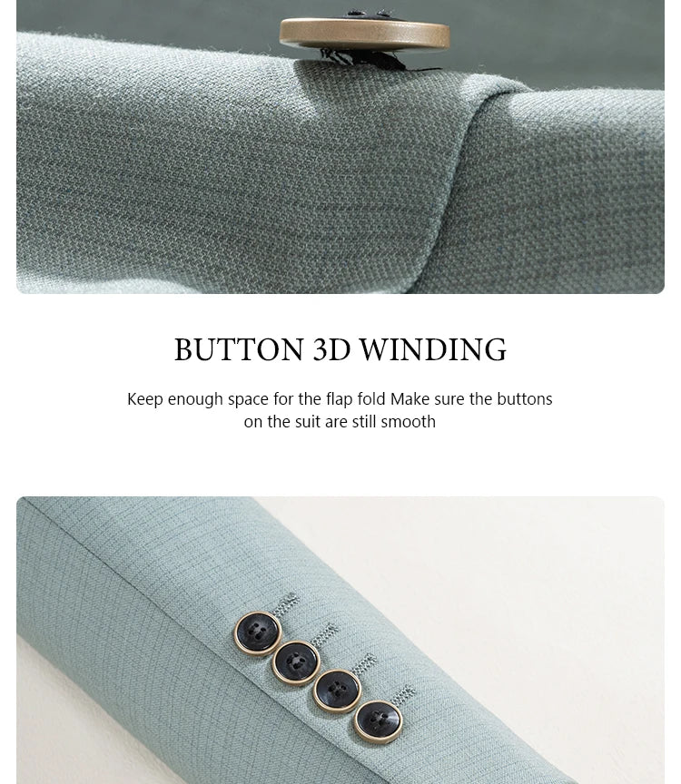 Men Slim Fit Green Summer Suit