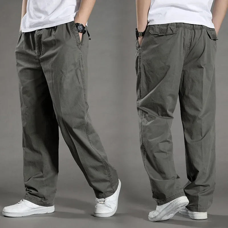 Men's Plus Size Cargo Pants – 6XL Summer Cotton