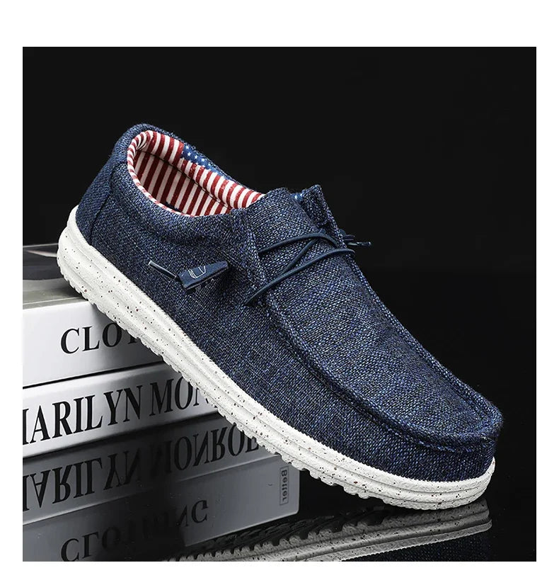 Men Casual Canvas Slip On Loafers
