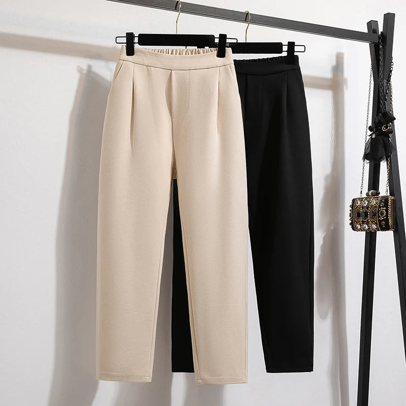 Women's Plus Size High Waist Pants – Autumn Winter
