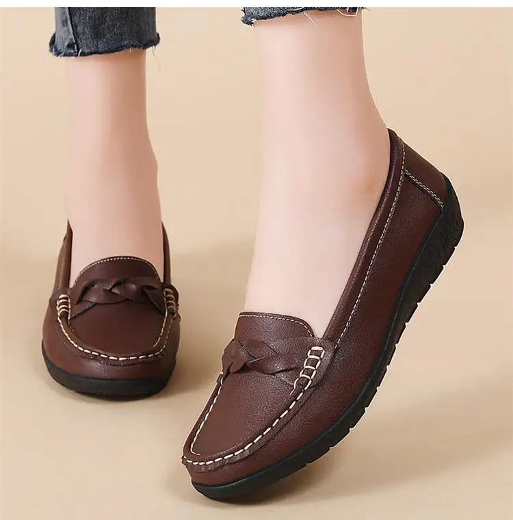 Women Leather Nurse Flats