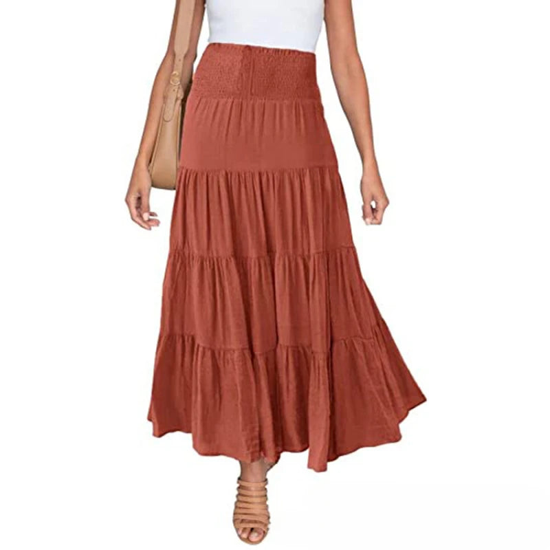 Women Boho Maxi Skirt