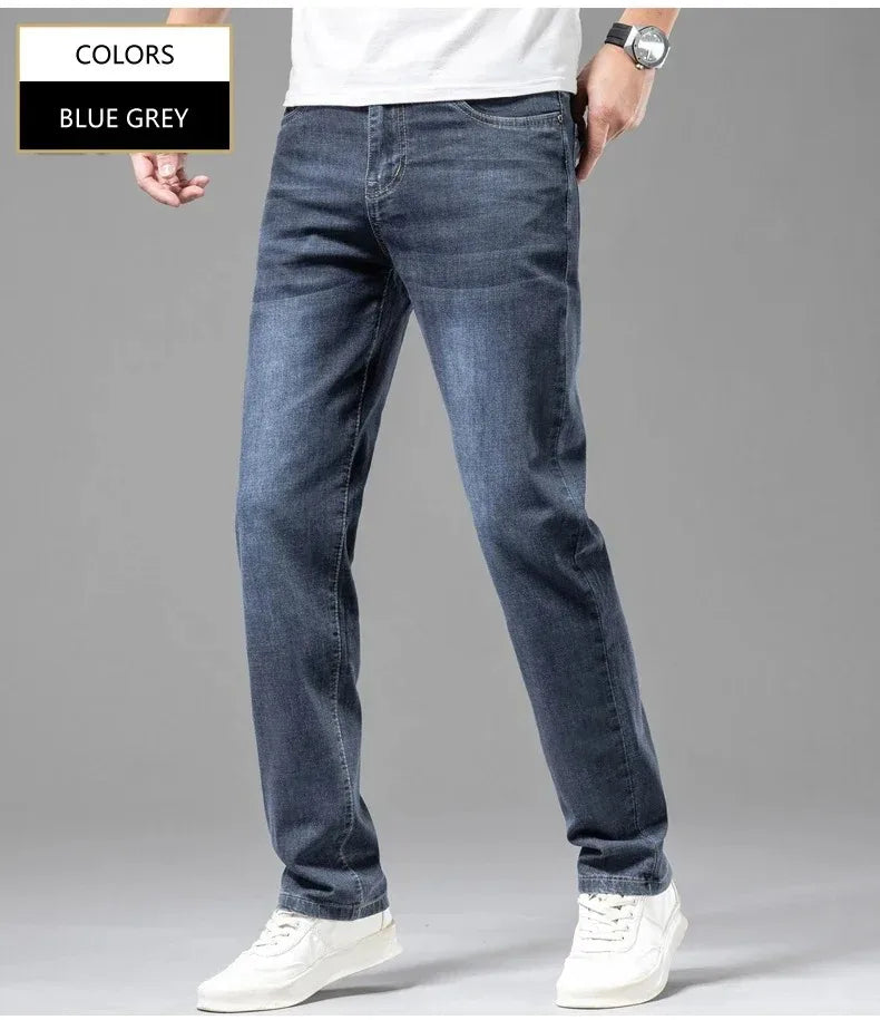 Men Grey Stretch Jeans