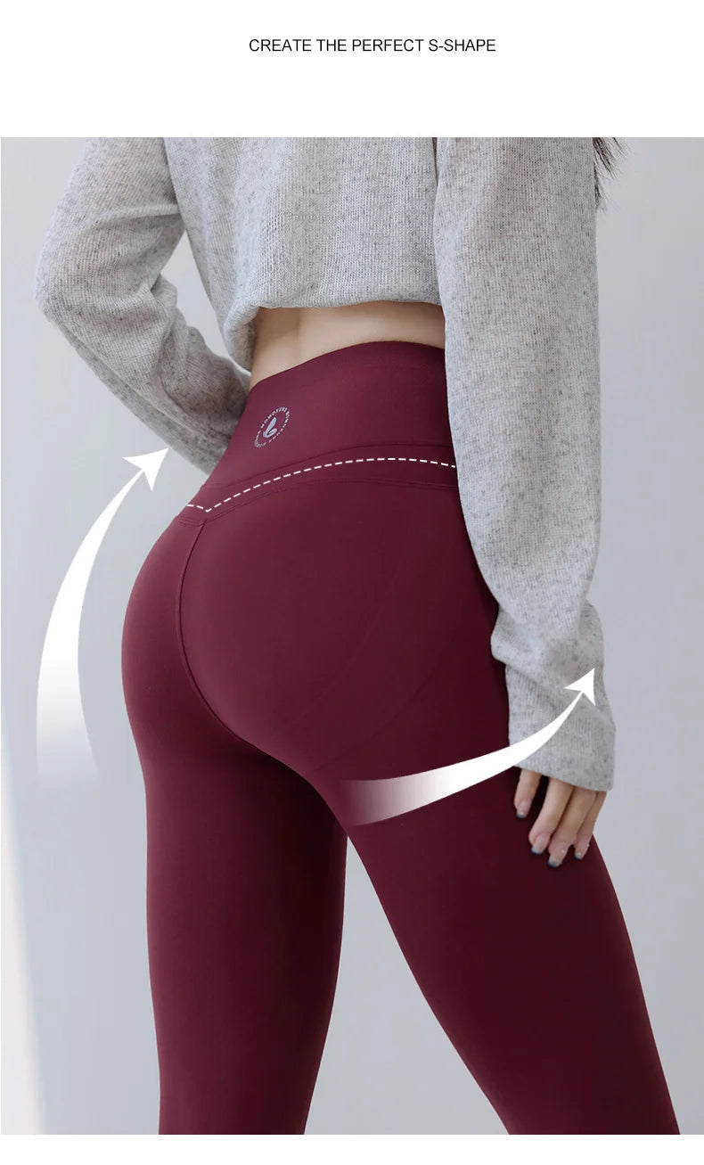Women High Waist Push Up Sharkskin Leggings