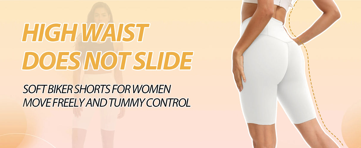 Women High Waist 3 Pocket Bike Shorts